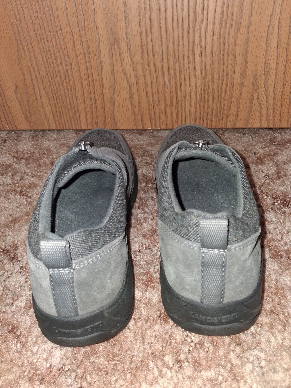 Lands' End Gray Slip-On Women's Casual Loafers - Picture 3 of 6
